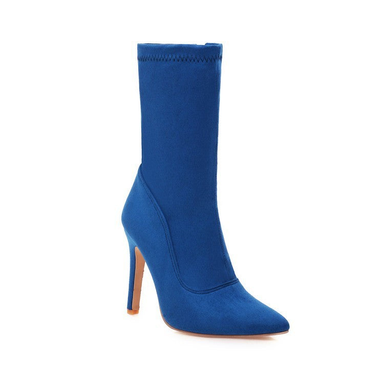 Women's Trade Women's Boots Pointed Toe Stiletto Large Size
