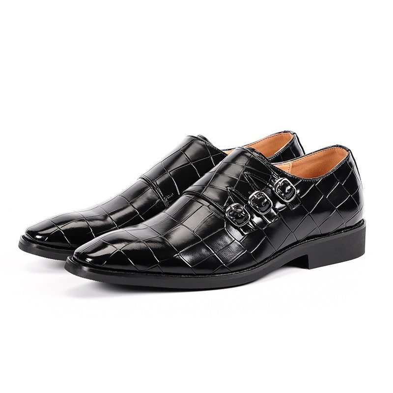 Men's Plus Size Leather Business Shoes: All-Match Style with Breathable Comfort