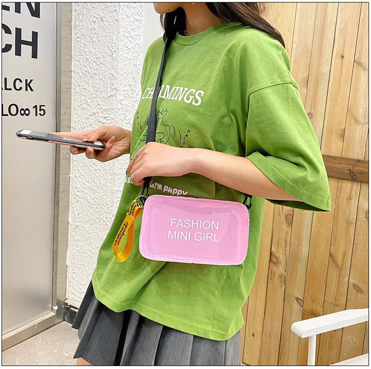 Fashionable Trend: Transparent Square Jelly Bag for Shoulder or Crossbody Wear
