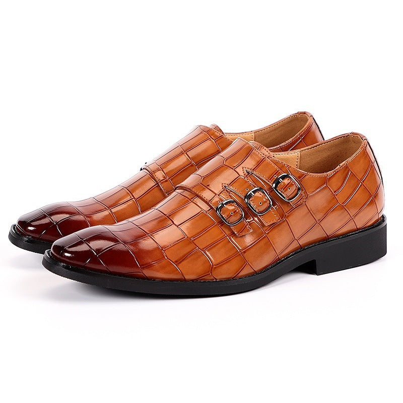 Men's Plus Size Leather Business Shoes: All-Match Style with Breathable Comfort
