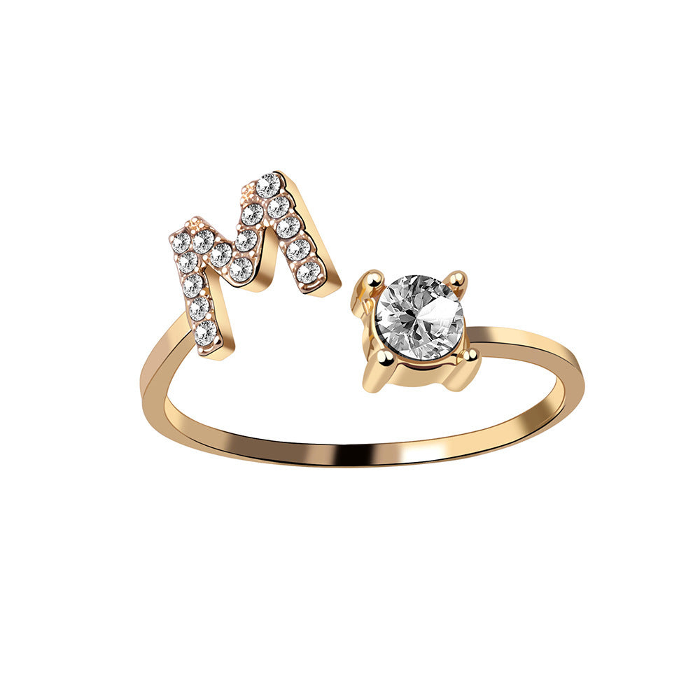 Unique / Elegant Adjustable Initial 26 rings