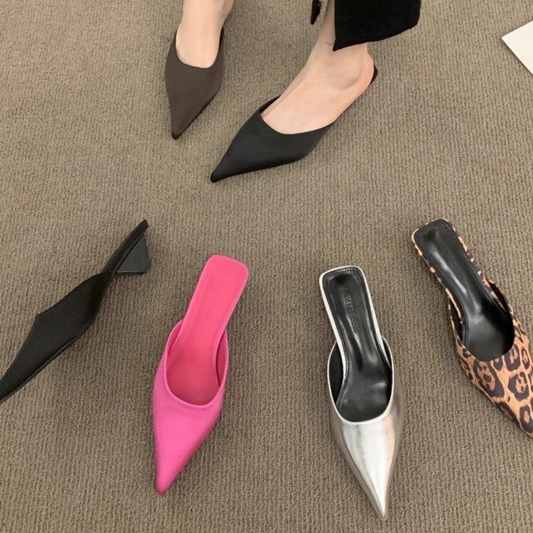 Women's Low Heel Square Toe Shaped Sandals