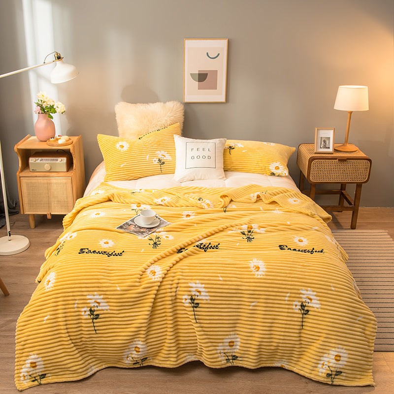 Multi-colour Soft Fleece Flannel Blanket /Spring/Autumn Blanket