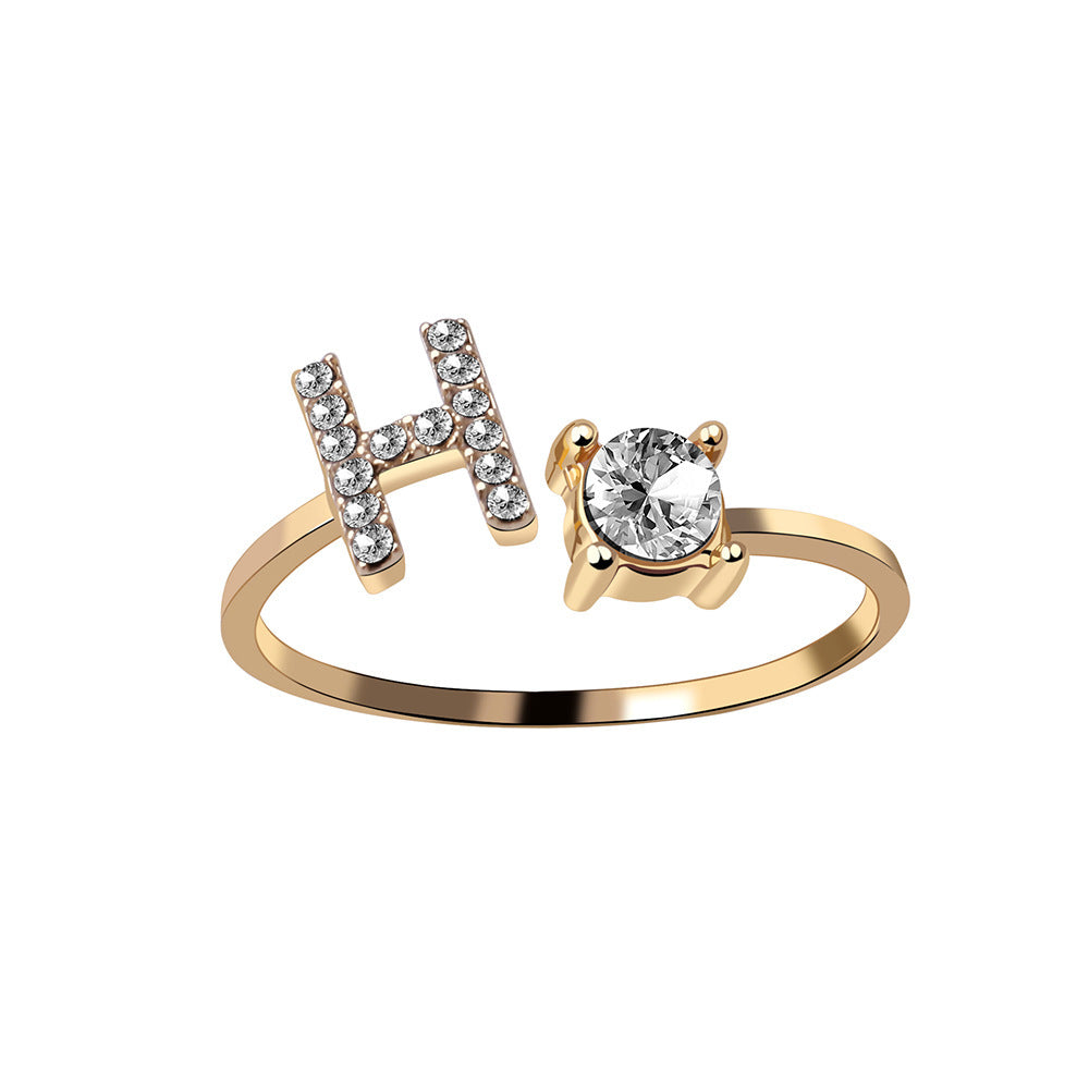 Unique / Elegant Adjustable Initial 26 rings