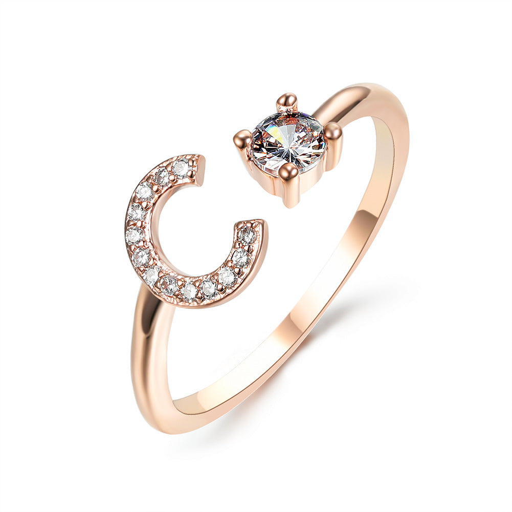 Unique / Elegant Adjustable Initial 26 rings
