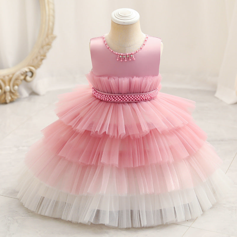 Gradient Cake Children's Princess Dress