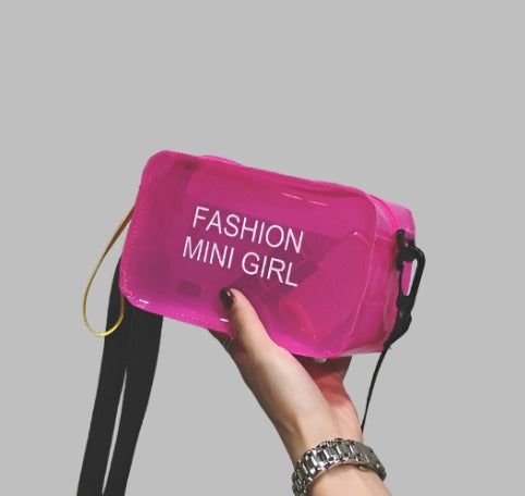 Fashionable Trend: Transparent Square Jelly Bag for Shoulder or Crossbody Wear