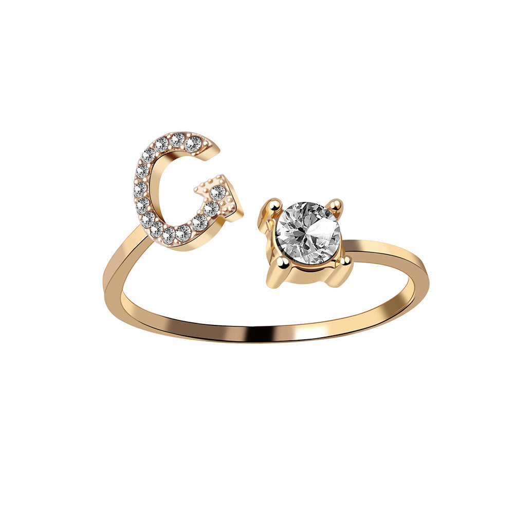Unique / Elegant Adjustable Initial 26 rings