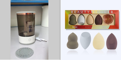 Compact Electric Makeup Brush Cleaner for Women: USB Charged, Auto-Cleaning, Perfect for Eye Shadow Brushes & Cosmetics