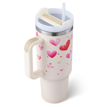 Unique Insulated 40Oz Tumbler, Stainless Steel, Vaccum Sealed.