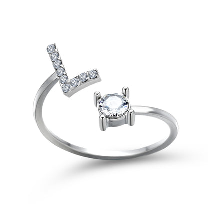 Unique / Elegant Adjustable Initial 26 rings