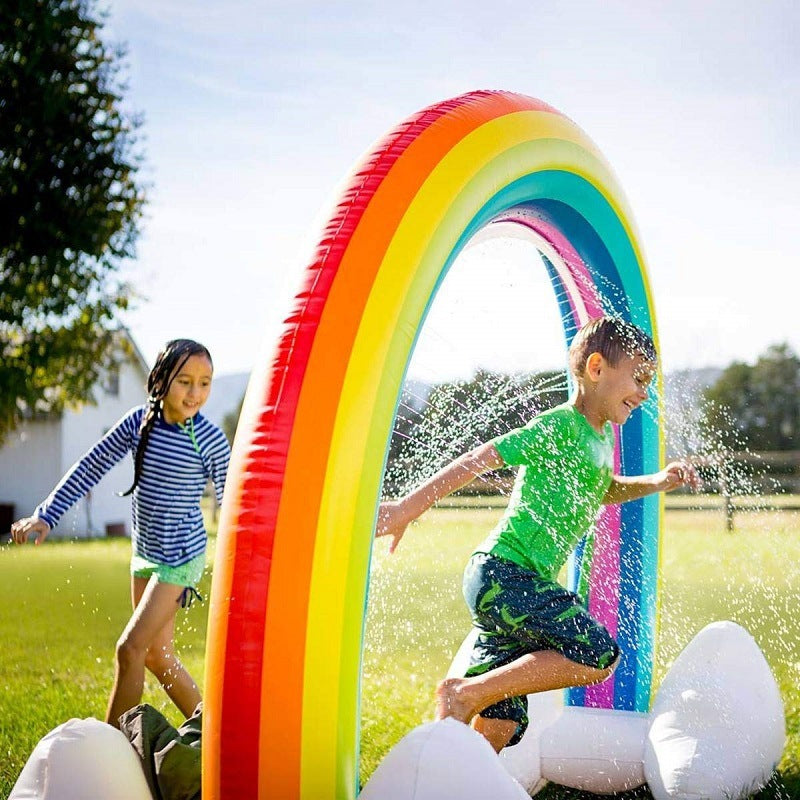 Rainbow-Shaped Inflatable Water Sprinkler