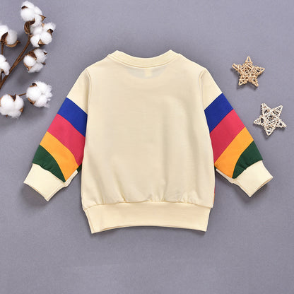 Unisex jumper Rainbow Print Long Sleeved Children's Clothing