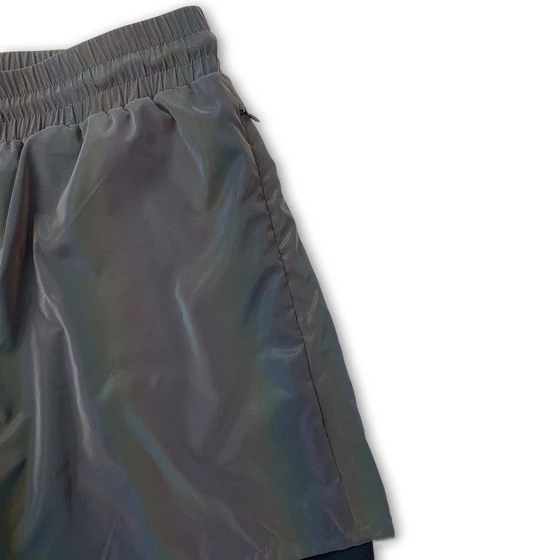 Reflective Men Short Casual Work Night Club Running Mens Short Pants