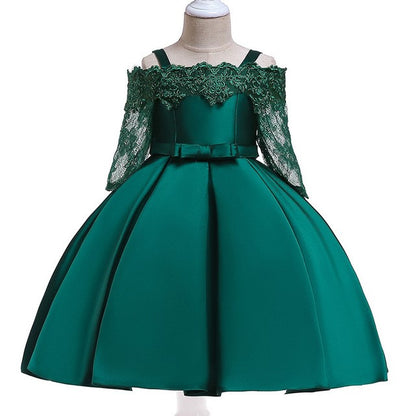 Girls' Lace Detail Party Dress