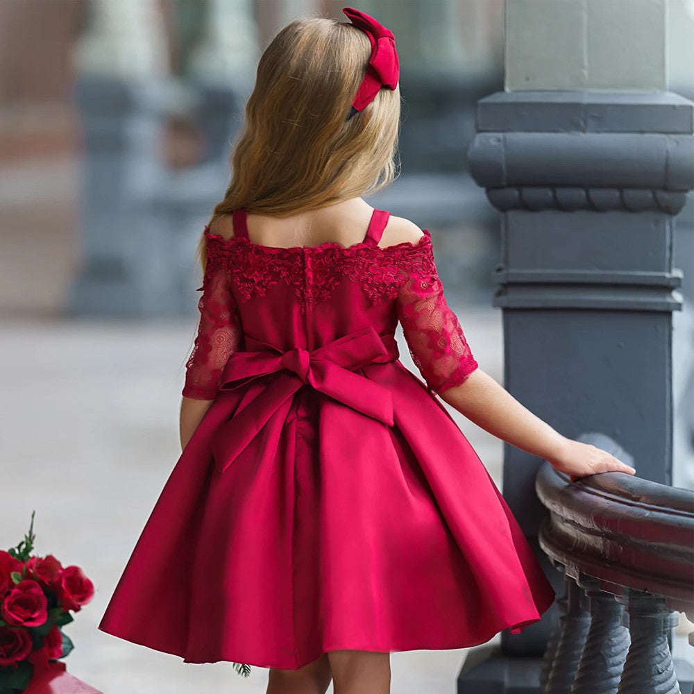 Girls' Lace Detail Party Dress