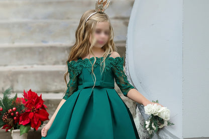 Girls' Lace Detail Party Dress