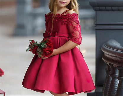 Girls' Lace Detail Party Dress