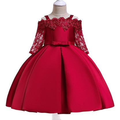 Girls' Lace Detail Party Dress