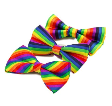 Fashion Colorful Rainbow Striped Bowties