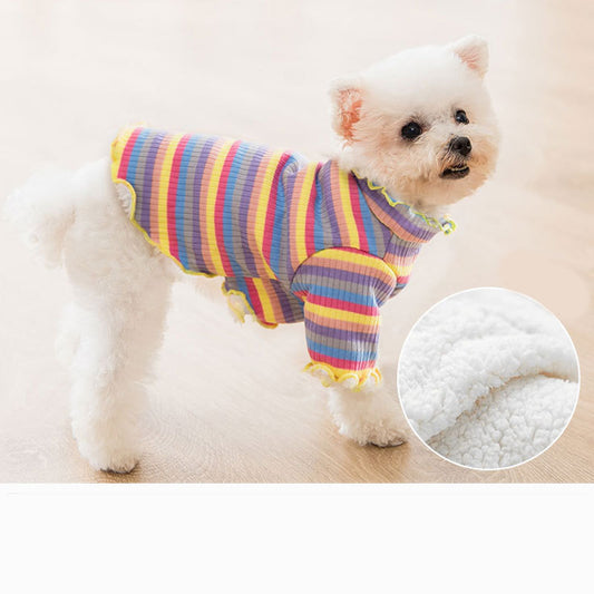 Knitted Rainbow Pet dog clothes