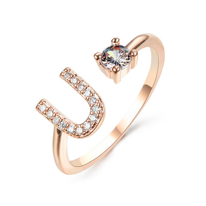 Unique / Elegant Adjustable Initial 26 rings