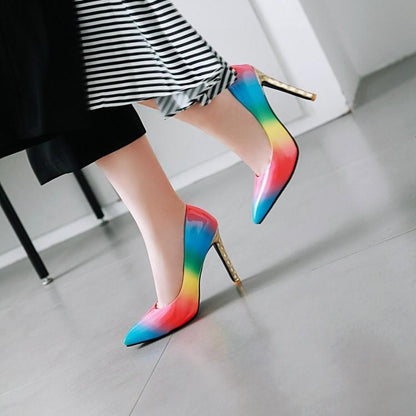 Women's Pointed Rainbow Low-Top  Shoes