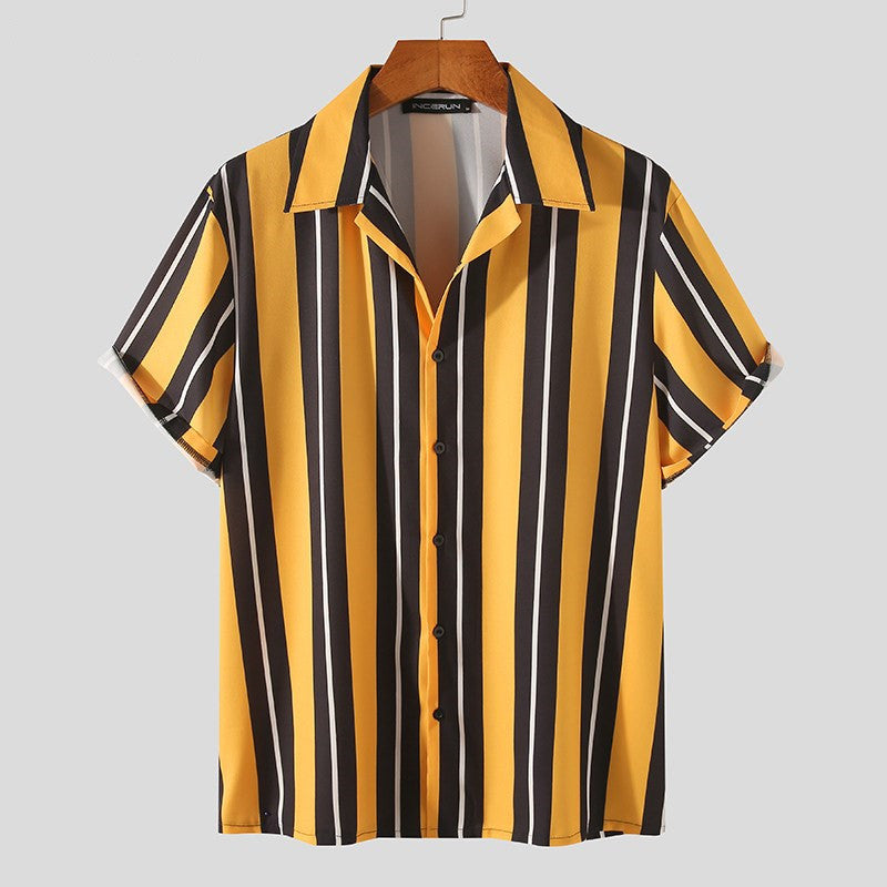 Men's Loose Fit Cotton Casual Short Sleeve Tee