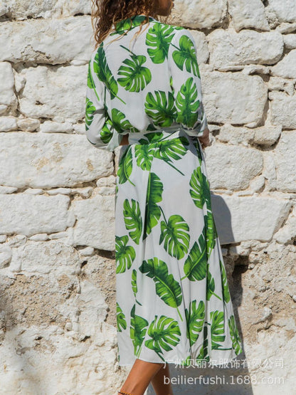 Floral Vintage Chiffon Midi Dress