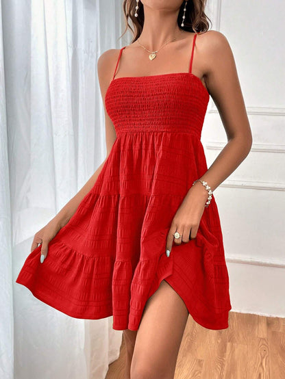 Women's Colored Pleated Dresses