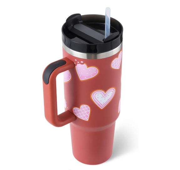 Unique Insulated 40Oz Tumbler, Stainless Steel, Vaccum Sealed.