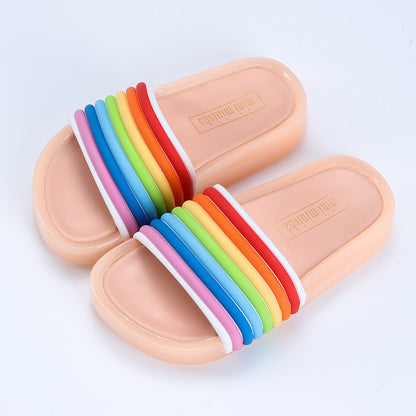 Children's rainbow shoes slippers