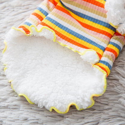 Knitted Rainbow Pet dog clothes