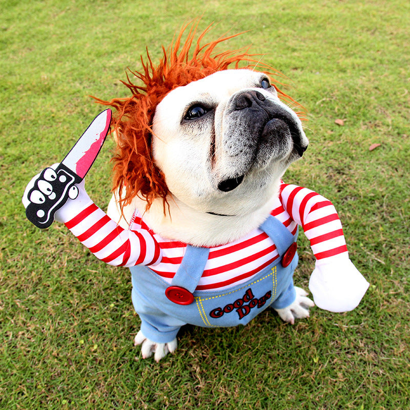 Pet Halloween Costume / Dog Funny Clothes /Adjustable Cosplay /Scary Costume