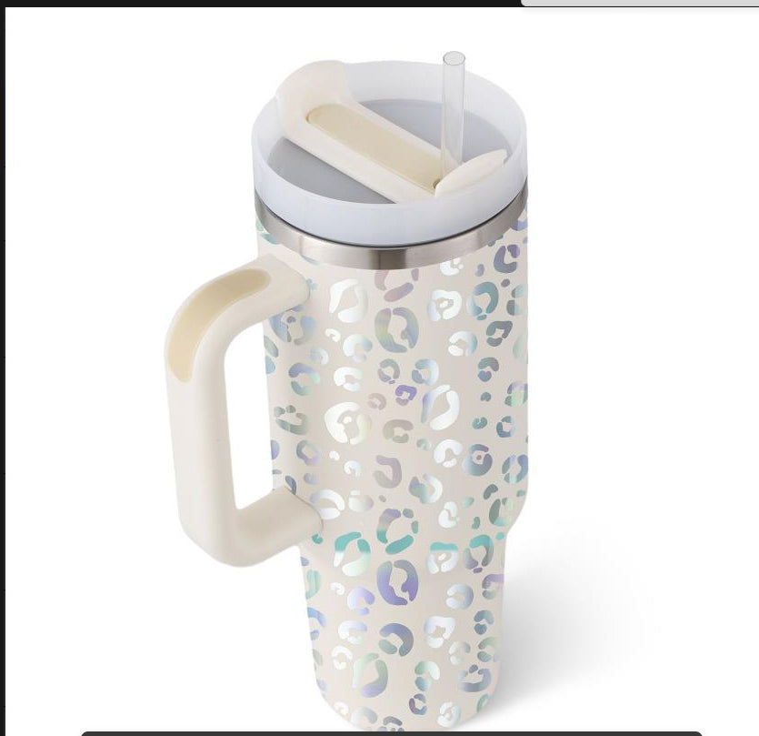 Unique Insulated 40Oz Tumbler, Stainless Steel, Vaccum Sealed.