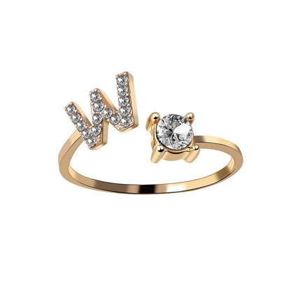 Unique / Elegant Adjustable Initial 26 rings