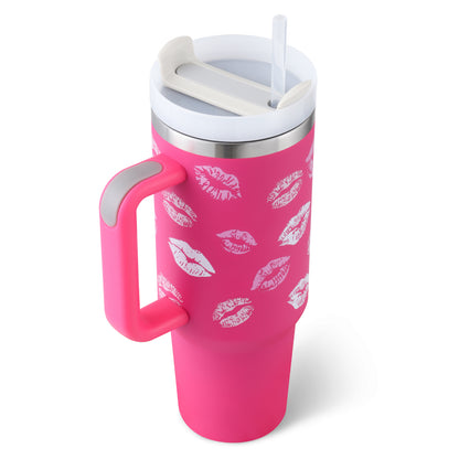 Unique Insulated 40Oz Tumbler, Stainless Steel, Vaccum Sealed.