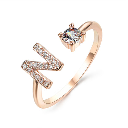 Unique / Elegant Adjustable Initial 26 rings