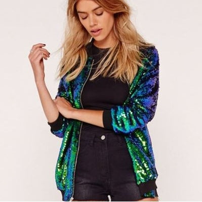 Womens Jacket Sequin Jumper