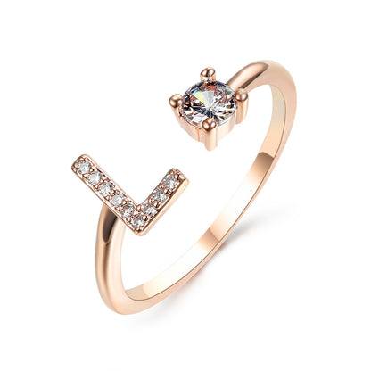 Unique / Elegant Adjustable Initial 26 rings