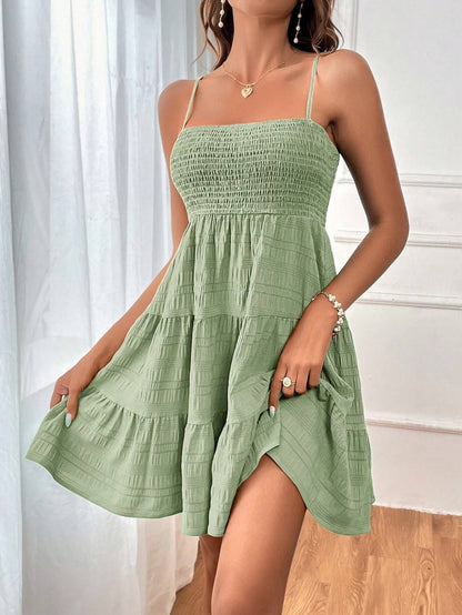 Women's Colored Pleated Dresses
