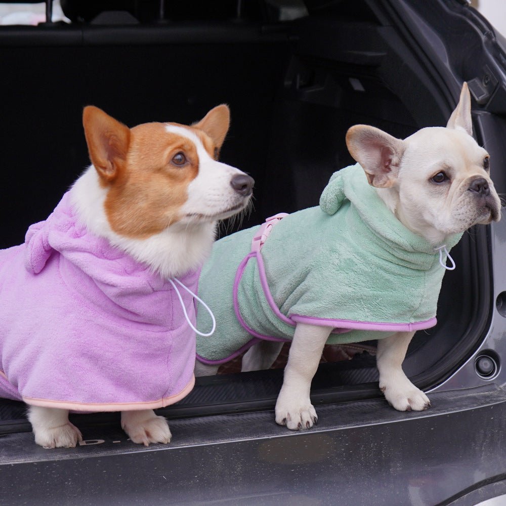 Pet Bathrobe / Bath Absorbent Towel/ Microfiber Drying Bath Towel