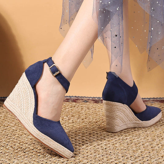 Women's Pointed Toe / Wedge Pumps Platform / High Heel Hollow Shoes