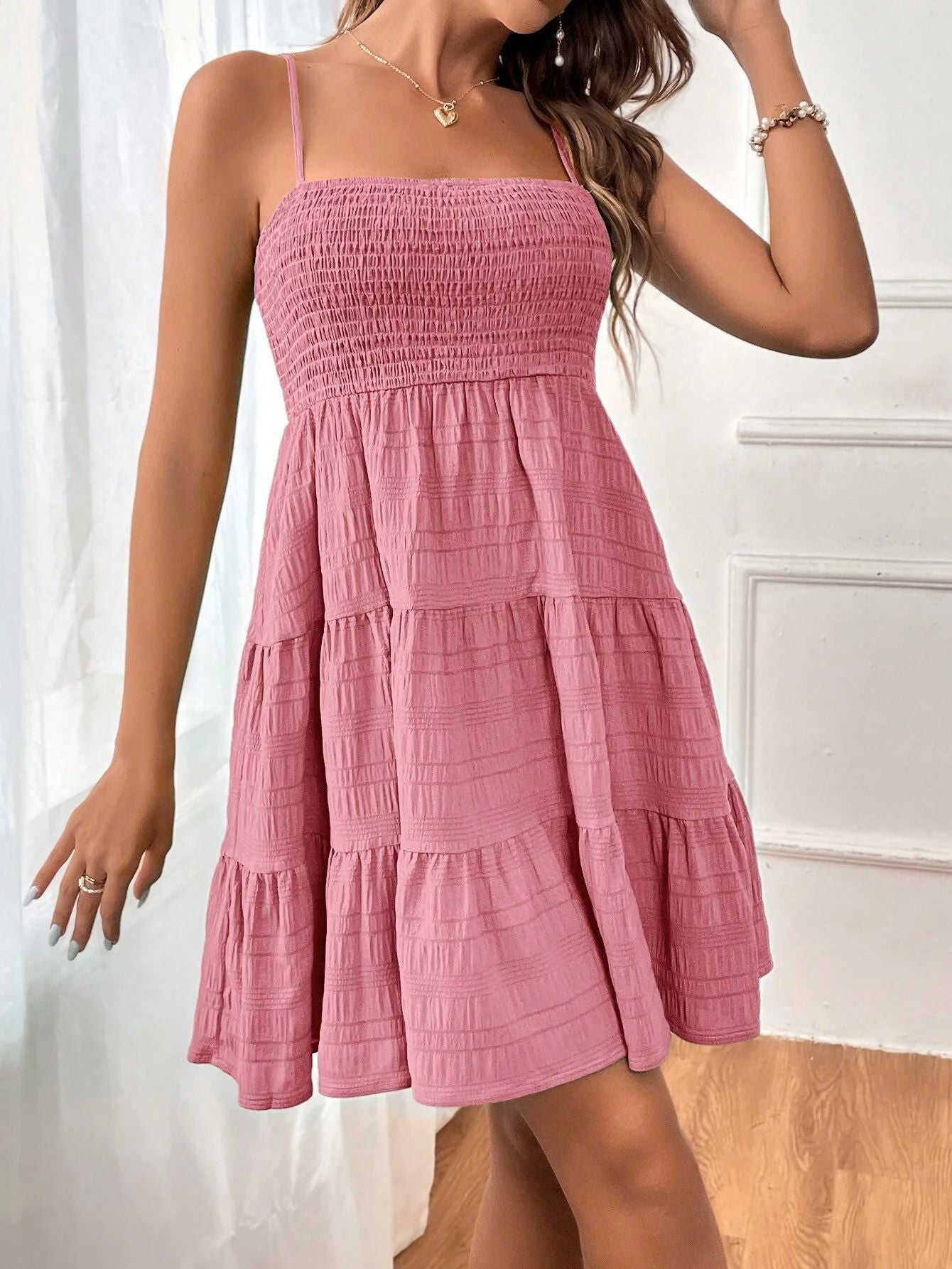 Women's Colored Pleated Dresses