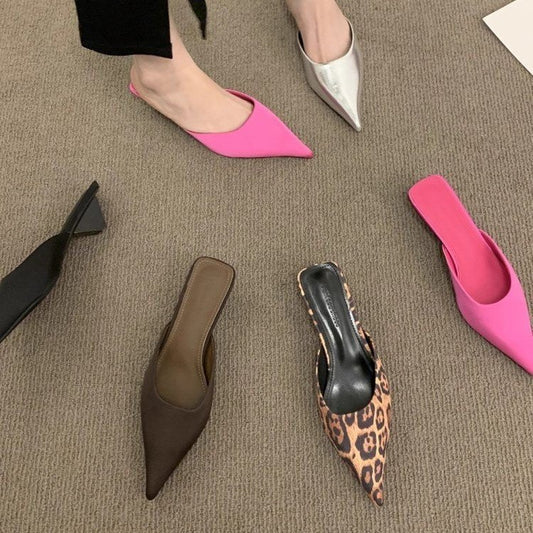 Women's Low Heel Square Toe Shaped Sandals