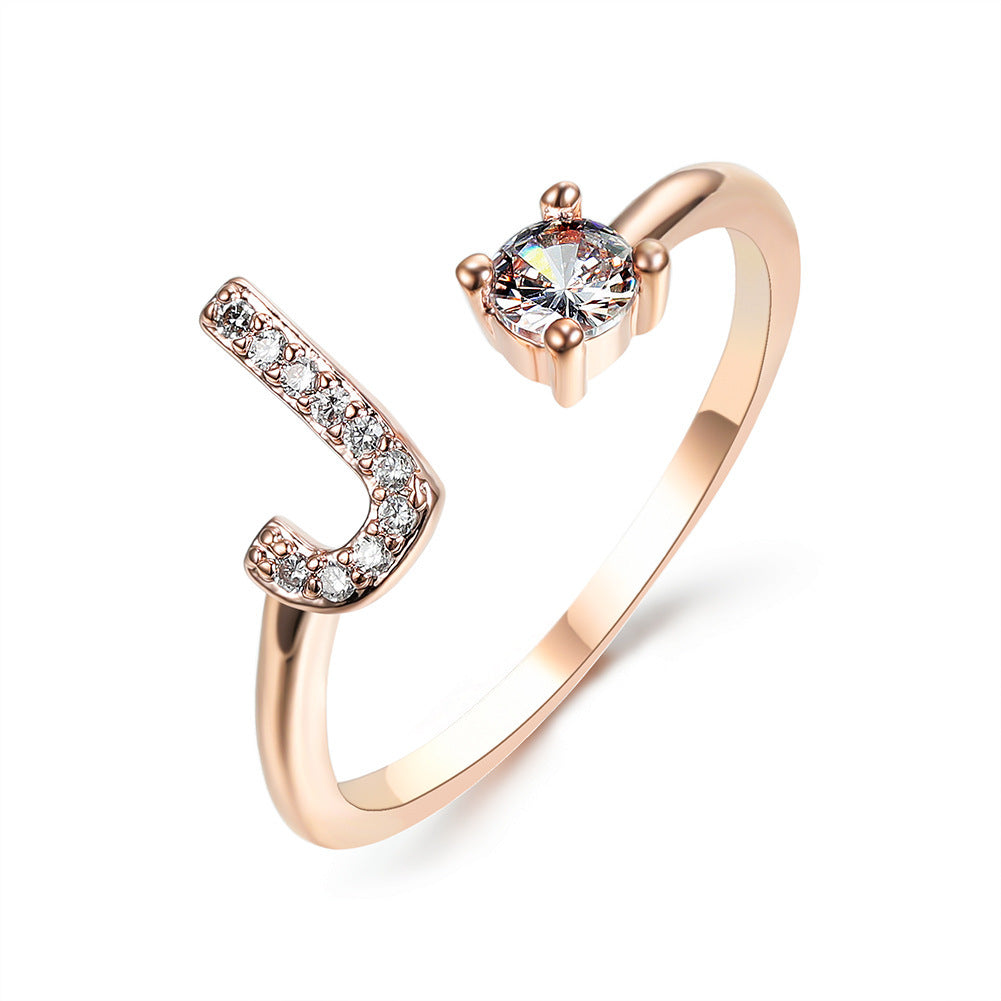 Unique / Elegant Adjustable Initial 26 rings