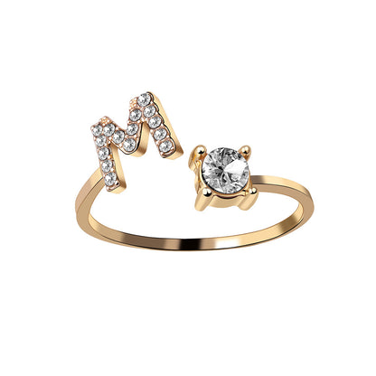 Unique / Elegant Adjustable Initial 26 rings
