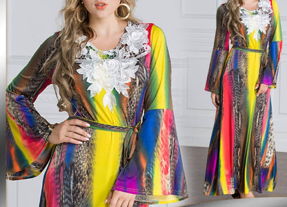 Stylish Women's Vibrantly Printed Maxi Dress