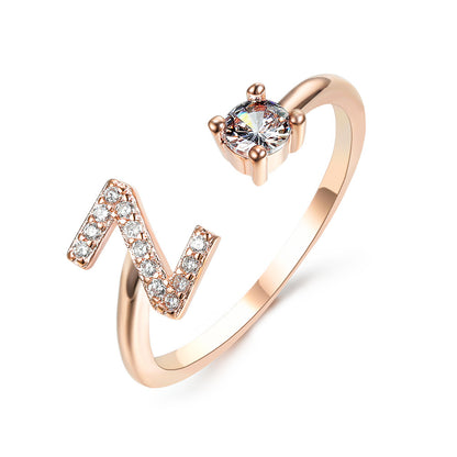 Unique / Elegant Adjustable Initial 26 rings