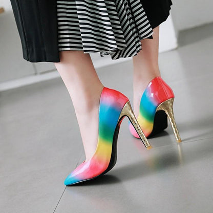 Women's Pointed Rainbow Low-Top  Shoes